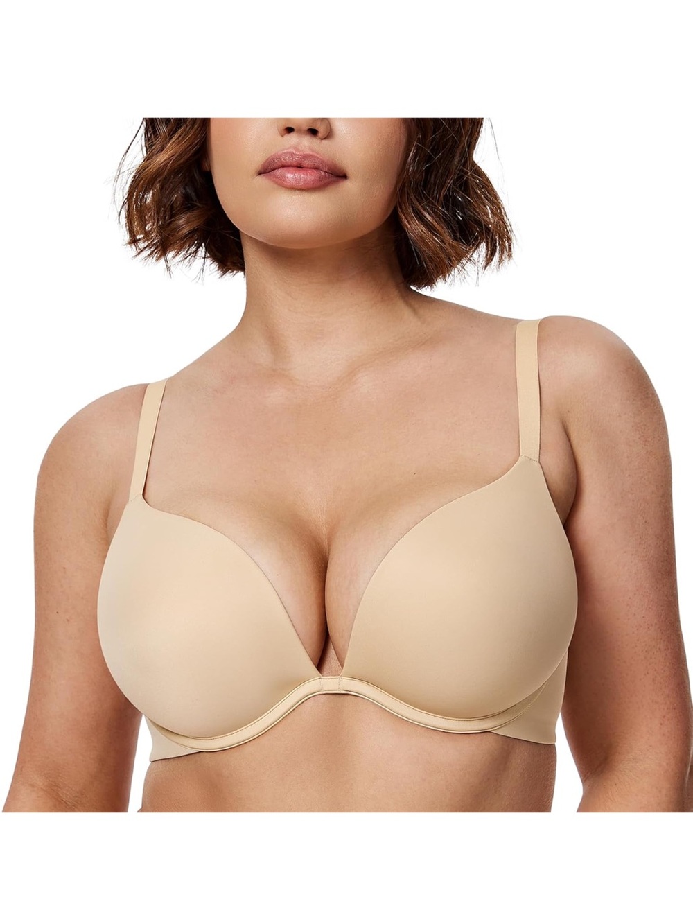 Deep Plunge T-Shirt Bra - Nude 36G